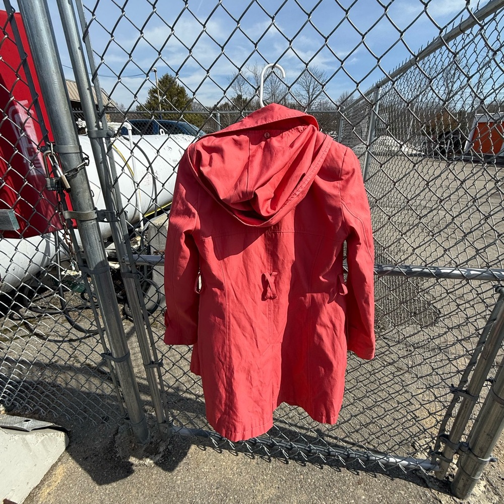 Halogen Coral Double-Breasted Trench Coat - Picture 5 of 9